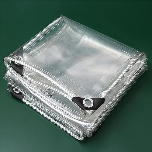 Generic Transparente Plane Mit Ösen 0.55Mm PVC Terrassenplane Garten LKW Regenschutz Abdeckplanen Für Regenschutz,Bauernhof,Boot Mit Seil Und Kabelbindern,001,2x3m