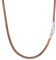 RWQIAN Cordon Collier pour Pendentif,Homme Chaine 76cm en Cuir de Simili avec Fermoir en Acier,Corde Tressé Collier Brun 3mm