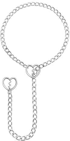 JJDreams Punk Slip Kette Halskette für Frauen Broken Heart Anhänger Halskette einstellbare Cuban Link Kette Gothic Herz Choker Schmuck