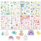 EIHI 4 Stück - 215 Stickers Babyalbum,Aufkleber für Kinder und Baby Fotoalben,Baby Sticker,Baby-Scrapbook-Aufkleber,Verwendung als Souvenir, DIY, Geschenk, Party