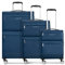 BUGATTI Weichgepäck Koffer-Set 3-teilig | Reise-Trolleys aus hochwertigem, robustem Polyester Material | für Damen und Herren | 4 Doppelrollen & TSA-Schloss | Go Light Soft Serie