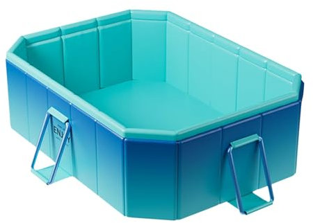 Piscine Pliable – Piscine De Jardin Portable, Piscine Rectangulaire | Baignoire Portable Non Gonflable pour, Piscine pour, Piscine pour Chiens, Piscine Pliable pour Chiens, Baignoire D
