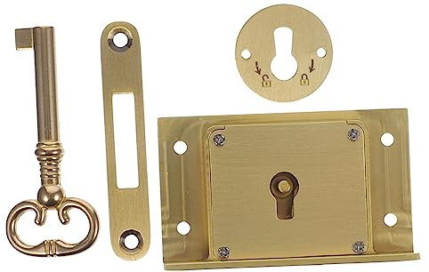 WHAMVOX 1 Satz Schrankschlösser Goldenes Smart Schubladenfederschloss Messingschlösser Für Schubladen