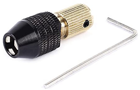Adapterfutter 0,3-3,4 mm Drei-Klaue mit einem kleinen Sechskantschlüssel Spannfutter Klemmbohrfutter Adapter