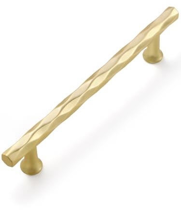SORWDUERM 2 Stück Schrankgriffe Gold Griffe Möbel Möbelgriffe 128mm Lochabstand Türgriffe küche Schubladengriffe küchengriffe Schrank Griff für Küchenschränke