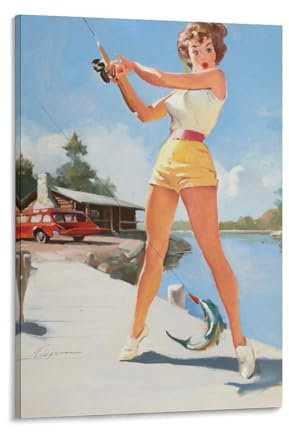 Gil Elvgren Vintage Classic Pin Up Girl Poster Vintage Ölgemälde (106) Wandkunst Poster Scroll Leinwand Gemälde Bild Wohnzimmer Dekor Zuhause 30 x 45 cm