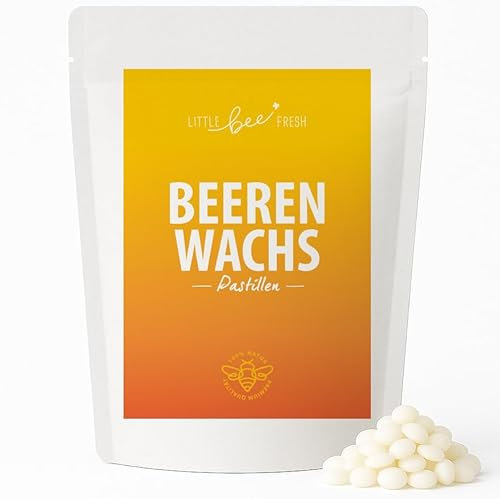 little bee fresh Beerenwachs (Japanwachs) Pastillen – Ideal als veganes Pflanzenwachs statt Bienenwachs für DIY Kosmetik, Naturkosmetik, Bienenwachstücher & mehr | 100g