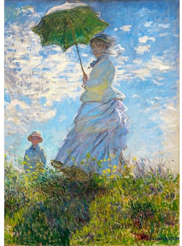 MISITU Jigsaw Puzzles 1000 Pieces for Adults Claude Monet Woman with a Parasol Madame Monet and Her Son Challenging Difficult Puzzles Christmas Birthday Gift Game Toys 19.69 x 27.56 Inches