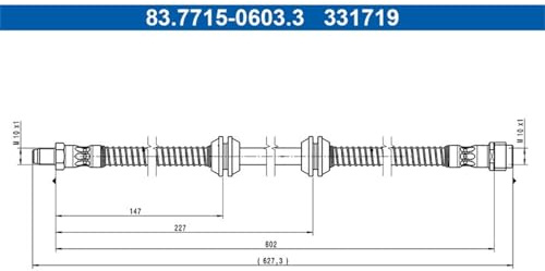 ATE Front Brake Hose for C-Class | 83.7715-0603.3