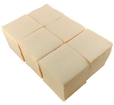 Hostelnovo - 600 Servietten, cremefarben, Einwegpapier, Mikropunkt, 10 x 10 cm (gefaltet) und 20 x 20 cm (aufgeklappt), ideal für Catering-Events, Bars und Partys