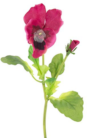 artplants.de Pensamiento Melinda, Fucsia, 20cm - Pensamiento Artificial - Flor Decorativa