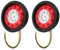 hEHEMM Rücklicht Anhänger, 19 runde LED-Bremsstopp-Rücklicht er, gelb und rot, für LKW-Anhänger und Transporter, mit schwarzen Gummiringen, Rücklicht 12-30 V (2er-Packung)