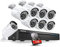 SANNCE Kit Videosorveglianza POE 8CH 5MP con HDD da 1TB + 8 x 2MP Telecamera per Esterni Registrazione 24/7, Visione Notturna IR