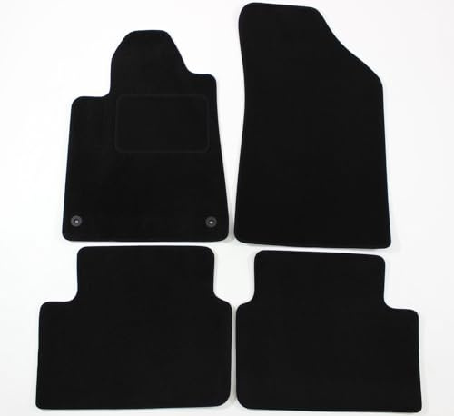J&J AUTOMOTIVE Velours Fußmatten Peugeot 407 2004-2011 Maßgefertigt