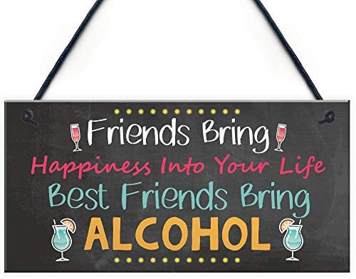RED OCEAN Funny Sign For Home Bar Man Cave Pub Bar Funny Alcohol Beer Gin Gift For Best Friend