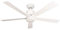 Pepeo Energiespar Deckenventilator Tibu von Pepeo, 132 cm, mit Fernbedienung und LED Beleuchtung, Weiß