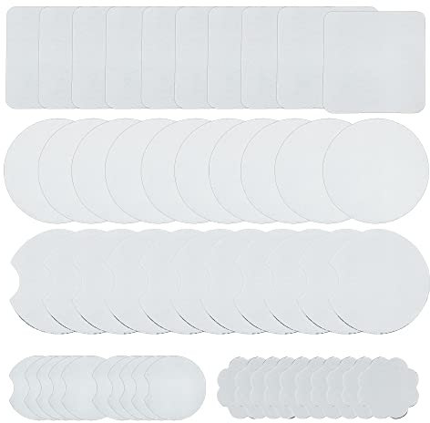 Allazone 50 PCS Dessous de Verre de Sublimation, sous Verres Vierges de Sublimation sous-Verres de Voiture sous-Verre de Tasse pour La Cuisine, Bricolage sous-Verres Accessoires de Voiture