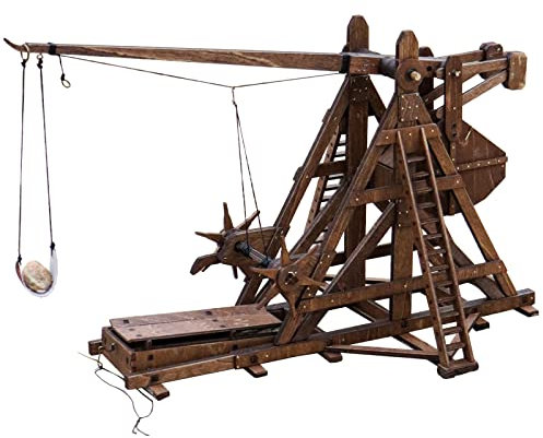 YAQUMW 3D-Holzpuzzle für Erwachsene The Counterweight Trebuchet Europe Medieval Siege Chariot Catapult Weapons DIY Wood Model Kits STEM Projects Toys Birthday Gift
