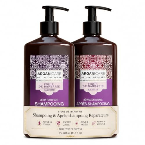 Coffret Duo Figue de Barbarie – Shampoing + Après-shampoing disciplinants anti-frisottis, douceur & brillance – Tous types de cheveux – 2 x 400 ml