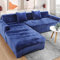 DZWAZD Sofabezug l Form, Samt elastisch sofabezug 1/2/3 sitzer Sofa überzug ecksofa bezug sofaüberwurf l Form/u Form Couch überzug Couch überwurf couchbezug l Form sofahusse