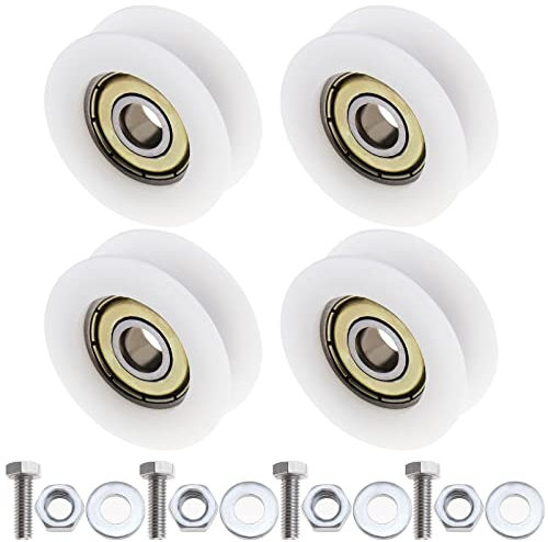 SING F LTD 4PCS Greenhouse Door Wheels 29mm Diameter Greenhouse Sliding Door Roller for Most Greenhouses Sliding Doors Garden Replacement Accessories