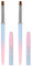 Nail Clean Up Brush for Polish, Round&Flat Nail Art Design Brushes Set of 2 Professional Nail Paint Brush French Manicure Brush Nail Polish Remover Brush for Cleaning Fingernails Polish Mistake