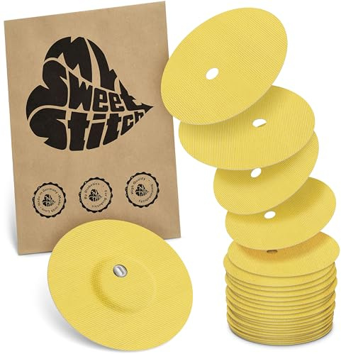 MySweetStitch - 25 x FreeStyle Libre 3 cerotti sensore, Overpatch rotondo Ø 60mm, con foro di ventilazione, cerotto impermeabile, traspirante, delicato sulla pelle, Giallo