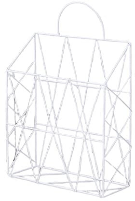 Wandhalterung Zeitschriftenhalter, Wandbehang, Bücherregal, Aufbewahrung, Organizer, platzsparend, kompaktes Regal für Zeitschriften, Zeitungsständer (weiß)