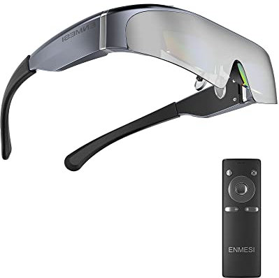 MYPOWR 3D VR HMD Monitor, Kabellose Intelligente AR Brille, 1920x1080x2 HD Anzeige, 4K Display 4496 PPI, Hardware 3D Splitscreen, Direkt Mit Verschiedenen Medienquellen Verbunden