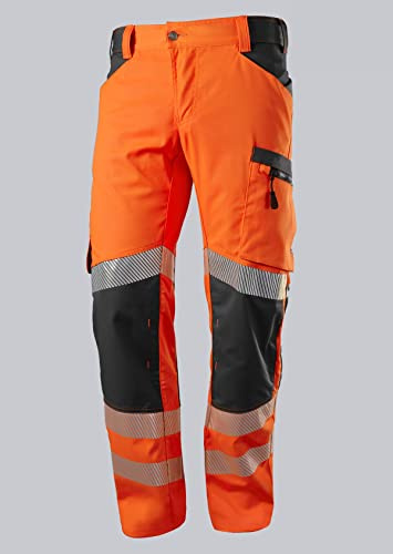 BP 2040-844-6556 Arbeitshose für Herren, 79.5% Polyester/16.5% Baumwolle/4% Elastolefin, Warnorange/Anthrazit, 3D Schnitt - ergonomische Passform, Größe 48n