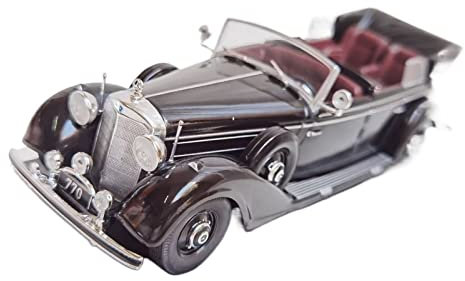 HOPEYS Auto Model 1/43 for Mercedes-Benz 770K 1938 Oldtimer Legierung Druckguss Modellauto Replik Auto Retro Collection Car