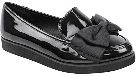 Womens Ladies Girls Flat Dolly Dollie Ballet Ballerina Creepers Chunky Wedge Platforms Smart Office Work School Shoes Pumps Comfort Casual Slip On Loafers