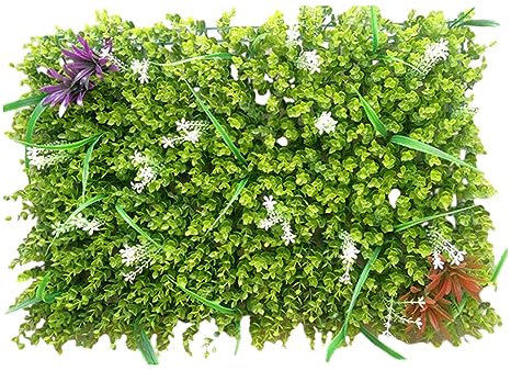 Pannelli di siepe artificiali, 40 x 60 cm, pannelli per piante artificiali verdi, recinto per siepe, bosso verde, edera, recinzione per la privacy, decorazione da giardino, G