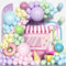Donut Ballon Girlanden Bogen Set, 151 Pcs Pastell Macaron Ballons Bogen Set, Blau Rosa Lila Latex Ballons Mit Süßigkeiten Eiscreme Folien Ballons Für Mädchen Geburtstag Hochzeit Baby Party Dekoration