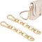 UNICRAFTALE 2 Stück Kurze Taschenketten Geldbörsenriemenver Längerung 12.3cm Goldene Handtaschen Verlängerungskette Schulterriemen für Taschen Für Crossbody Schulter Handtaschen Taschen Zubehör