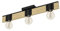 EGLO Deckenstrahler Bailrigg, 3-flammige Deckenlampe, FSC100HB, rechteckige Deckenleuchte, Holz in Natur und Metall in Schwarz, Deckenspot mit E27 Fassung