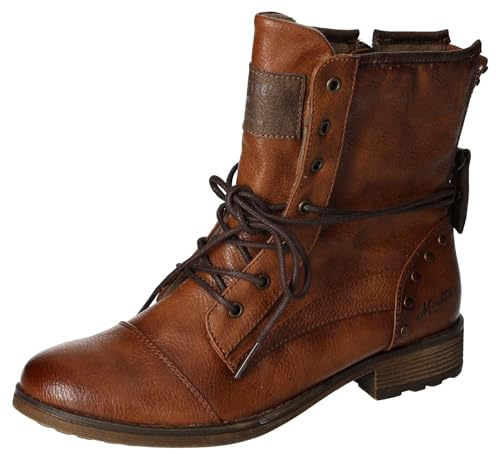 MUSTANG Damen Stiefelette Boot Nieten schaftumspielende Schnürung lässig 1265-508