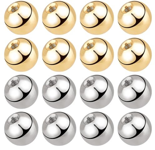 Beebeecraft 1 boîte 60 pièces 2 couleurs Vis Boule Dos en Acier Inoxydable Géométrie Boule Remplacement Boucle D'Oreille Dos pour Bijoux Boucle D'Oreille Faisant des Fournitures
