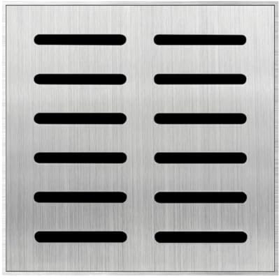 Edelstahl-Gitter-Dachrinnenabdeckung, Quadratisches Regengitter Mit Rahmen, Rutschfester Bodenablauf, For Außenterrasse, Hof, Garten, Pool, Deck, Abfluss-Set ( Color : 304 stainless steel , Size : 25x