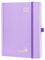 POPRUN Kalender 2025 Buchkalender (Aug.2024-Dez.2025) Hardcover, ca. A5 (22 x 16,5 cm), 17-Monate-Terminplaner, Wochenplaner 2025 mit Zertifiziertem Papier - Violett