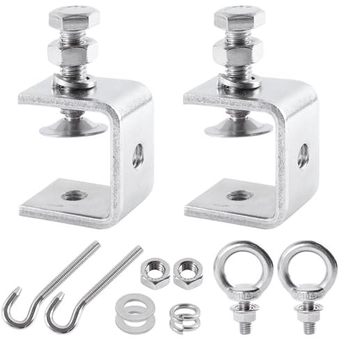 Morsetto a C Resistenti Morsetti da Falegname Acciaio Inox Morsetto di Fissaggio Morsetto a Vite Inossidabile per Lavorazione Legno DIY Saldatura Mobili Scrivania e Tavolo da