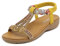 Meik Mangni Donna Sandali Piatti Estive Bohemia Pantofole Infradito da Spiaggia Ciabatte Antiscivolo Punta Aperta C Giallo 42 EU