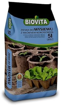 Blumenerde Aussaaterde Pflanzenerde Boden für Aussaat aus Kokosfasern 5L Kokos