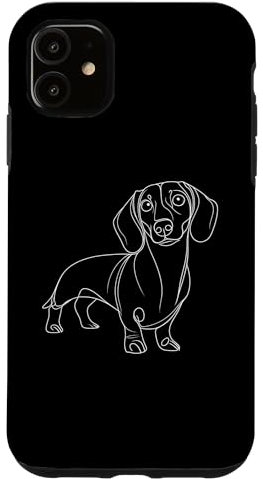 iPhone 11 Line Art Dachshund Wiener Dog Sausage Dog Dachshunds Case