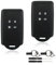 2PCS Boîtier de Protection en Silicone Souple pour Clé de Voiture Inclut Porte-Clés, Compatible avec Renault Clio, Espace 5, Master Bus, Talisman, Megane, Scenic, Kadjar, Captur, Koleos 2(Noir+Noir)