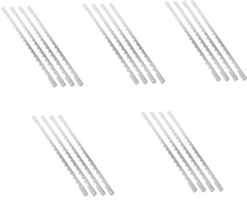 Garneck 20 Stück Brotmaschine Schneidemaschine Ersatz Brotbackautomat Klinge Edelstahl Scheibenschneider Klinge Brotbackmaschine Werkzeuge Ersatzteile Brotklinge Brotschneidemaschine