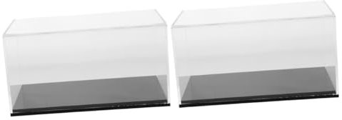 Toyvian 2st Automodell-displaybox Staubdichte Vitrine Schaukästen Figur Puppenboxen Schaukasten Spielzeugauto-klarsichthülle Bastelkoffer Aufbewahrungskoffer Für Handarbeiten Acryl