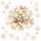 JJUNW 100Stück Mini Holzsterne, Holz Sterne Deko Klein Holzsterne zum Basteln, Gemischt Kleine Holz Sterne 10/12/15/20mm Holzsterne Streudeko für DIY Basteln Tischdekoration Weihnachten Deko (Sterne)
