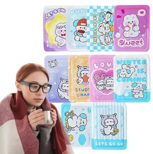 Body Warmer Adhesive Heat Pad | 10 Pack Thermal Patches - Body Warmer Stickers, 10 Long Hours, Animal Pattern Heat Packs for Back, Abdomen, Hands