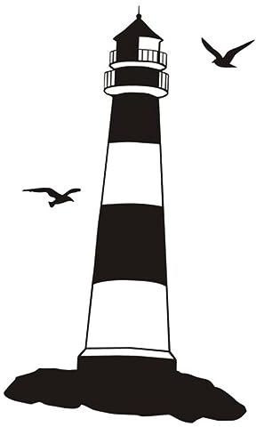 KITANDOVE Wandaufkleber Leuchtturm Abnehmbarer Pvc Wandtattoo Selbstklebender Aufkleber Für Wanddekoration Im Zimmer Oder Büro